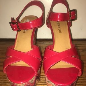 Madden Girl Red Wedges